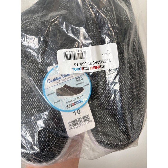 32 Degrees Men's Canvas Slip-On Shoes – Black Heather – Size 10 - Picture 3 of 5